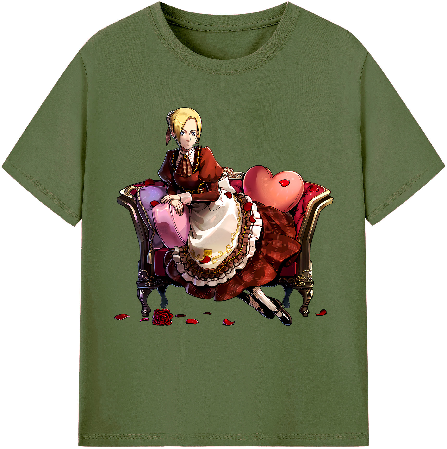 （画像用） 進撃の巨人 アニ・レオンハート Attack on Titan Annie Leonhart 綿100％半袖Tシャツ（フロントプリント）